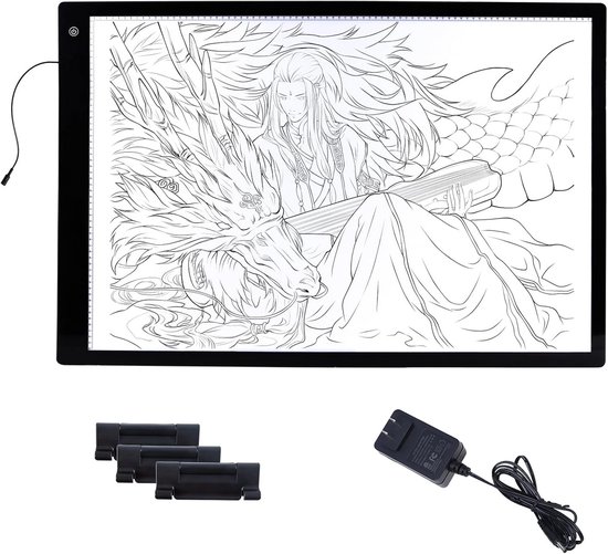 Led-lichtpad, lichtstatief, dimbaar, met USB-kabel voor diamantschilderen, animatie, schetsen (A3, geen schaal