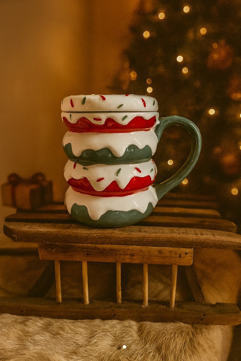 Kerstmok met Deksel – Stapelkoekjes Design | Kerst | Cadeau