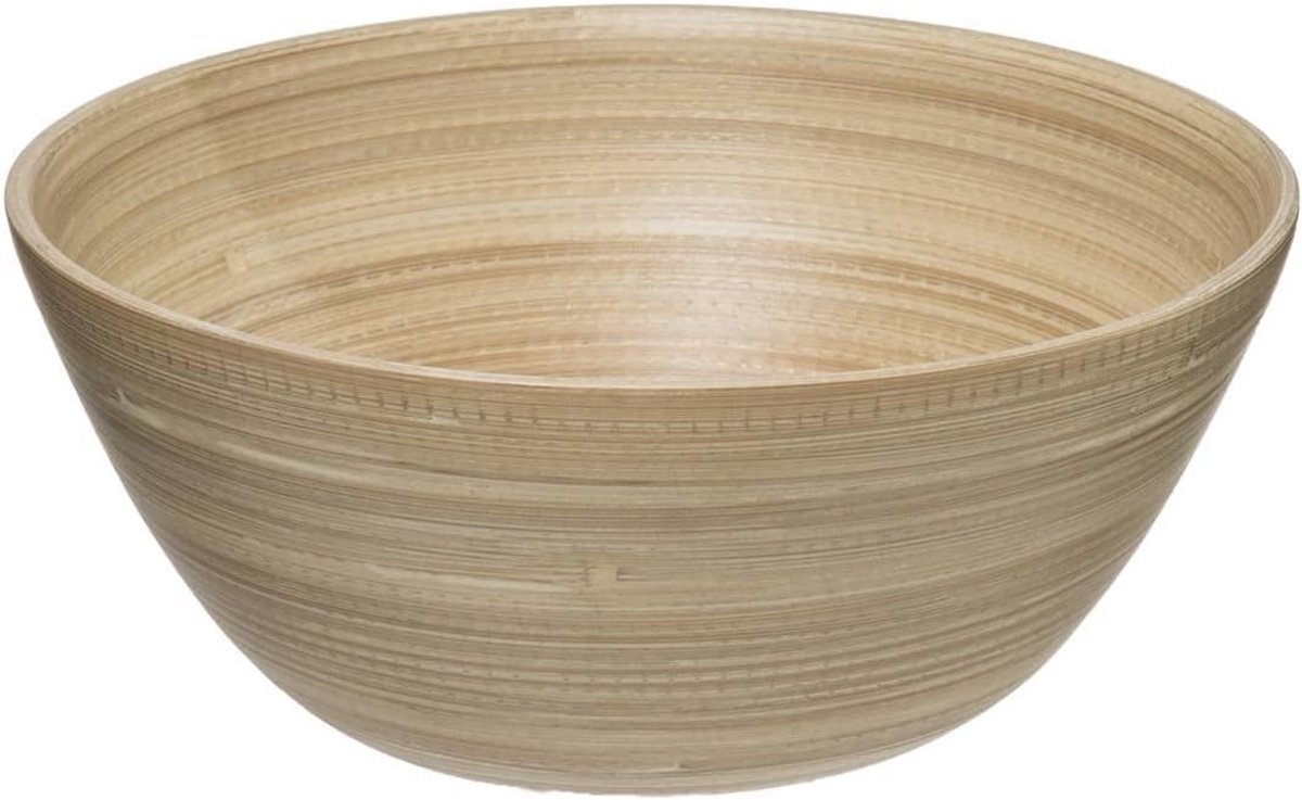 Grote slakom van natuurlijke bamboe - Diameter 30 cm voor salades