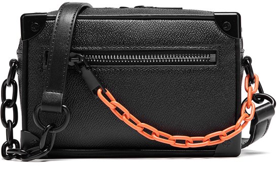 Serax Sling – Unisex Crossbody Sac à bandoulière –Chaîne Oranje- Zwart – Hydrofuge et Bande Ajustable – UrbanMesh