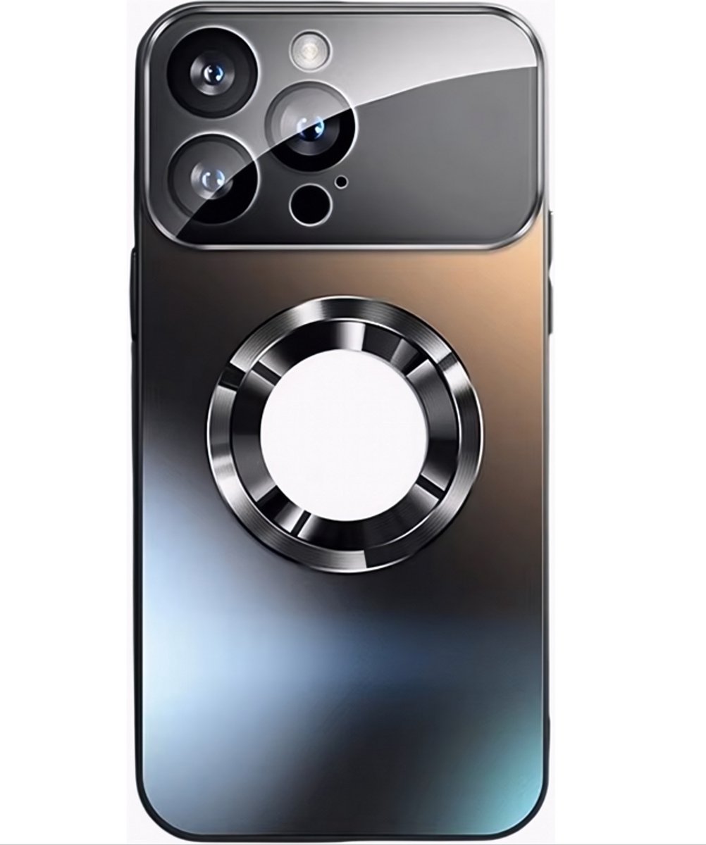 Luxe Titanium Metallic Magnetisch Hoesje Geschikt voor iPhone 16 Pro - Mat Afwerking, Draadloos Opladen, Schokbestendig en Stijlvol Ontwerp