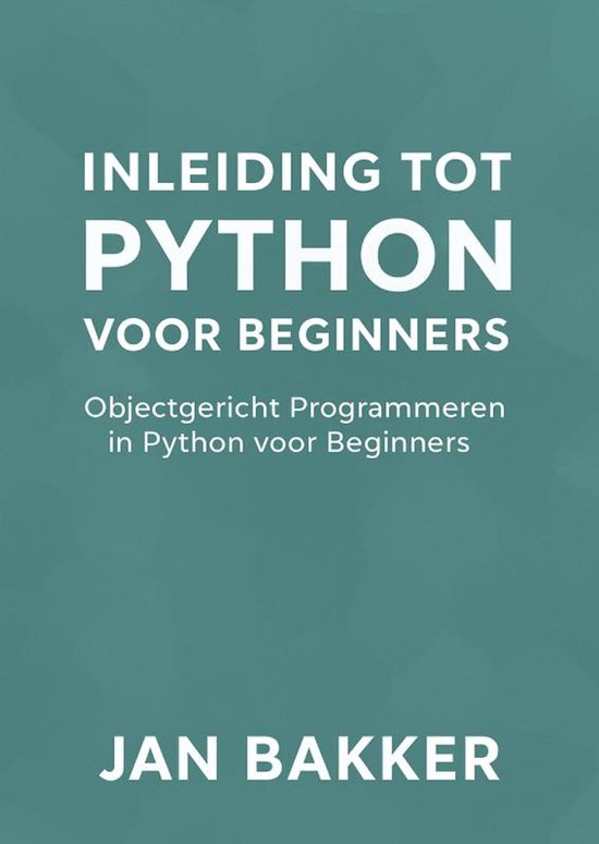 Inleiding tot Python voor Beginners - cover