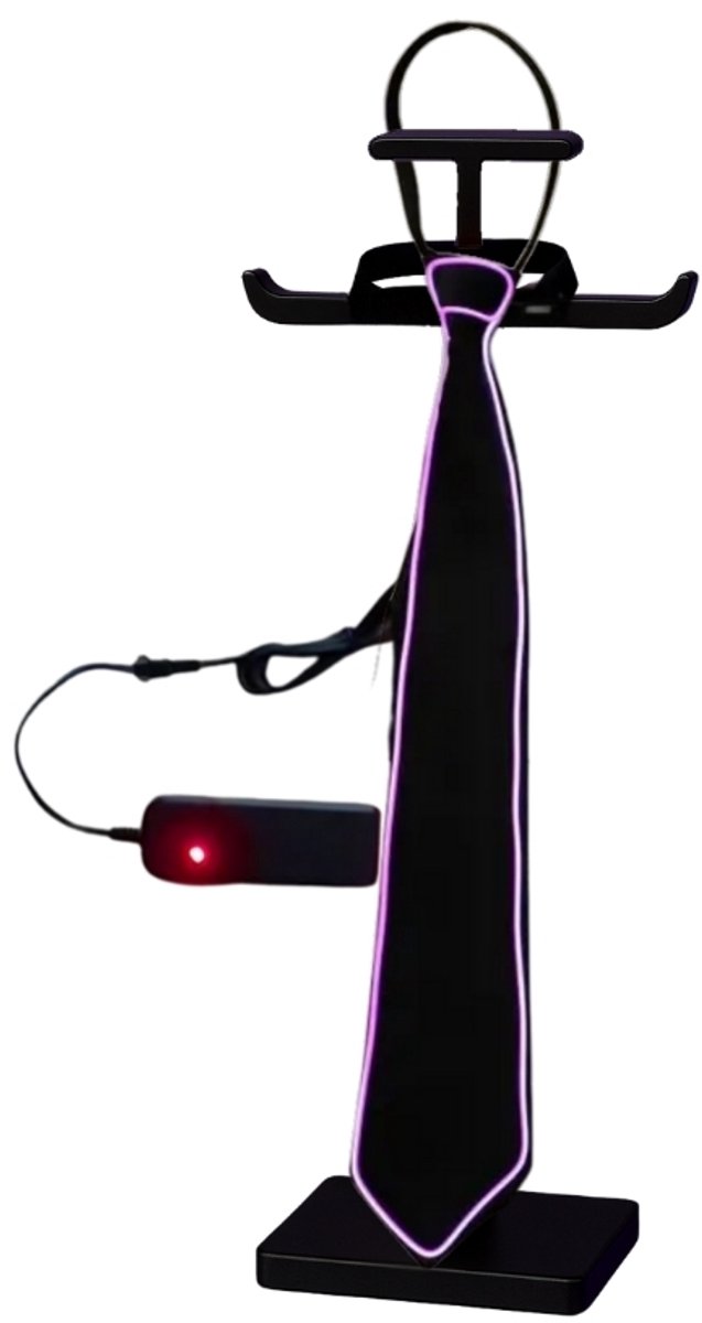 Doppler LED Party Tie –Roze - Lichtgevende Stropdas met 3 Lichtmodi | Perfect voor Feesten, Festivals, Carnaval & Koningsdag