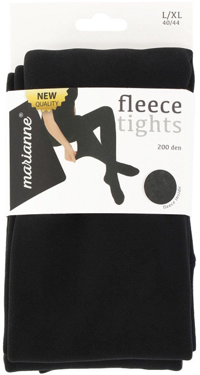 Panty met fleece voering | 200 denier | Merk: Marianne | Maat: S-M | Kleur: Bruin | per paar