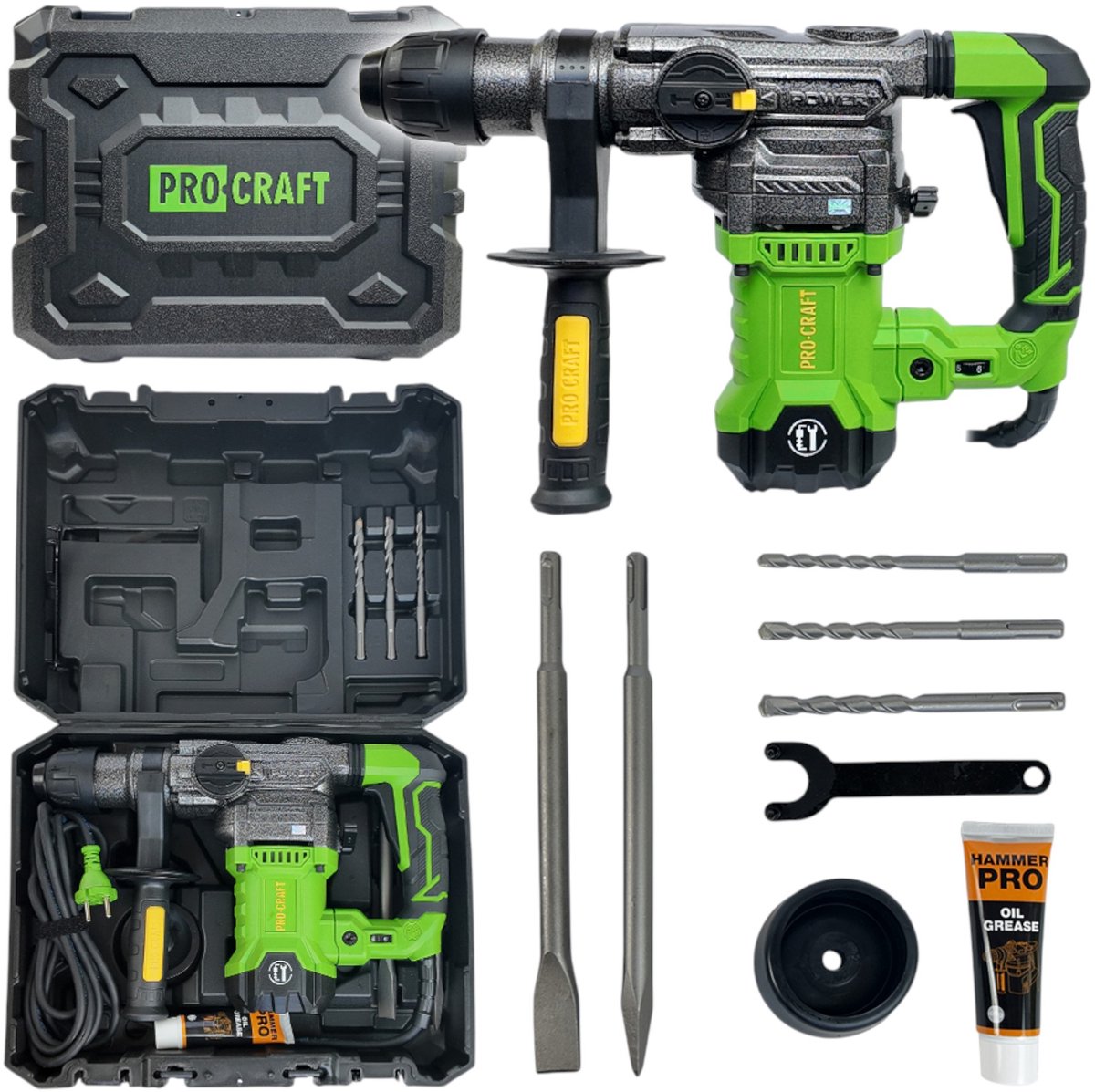 Procraft BH1800 combihamer 1500 watt 5,5 joule SDS-Plus