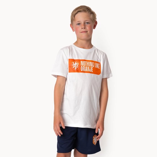 Nederlands Elftal T-Shirt Kinderen - Wit - Maat 152 - EK 2024 - KNVB - Holland T-Shirt Kids