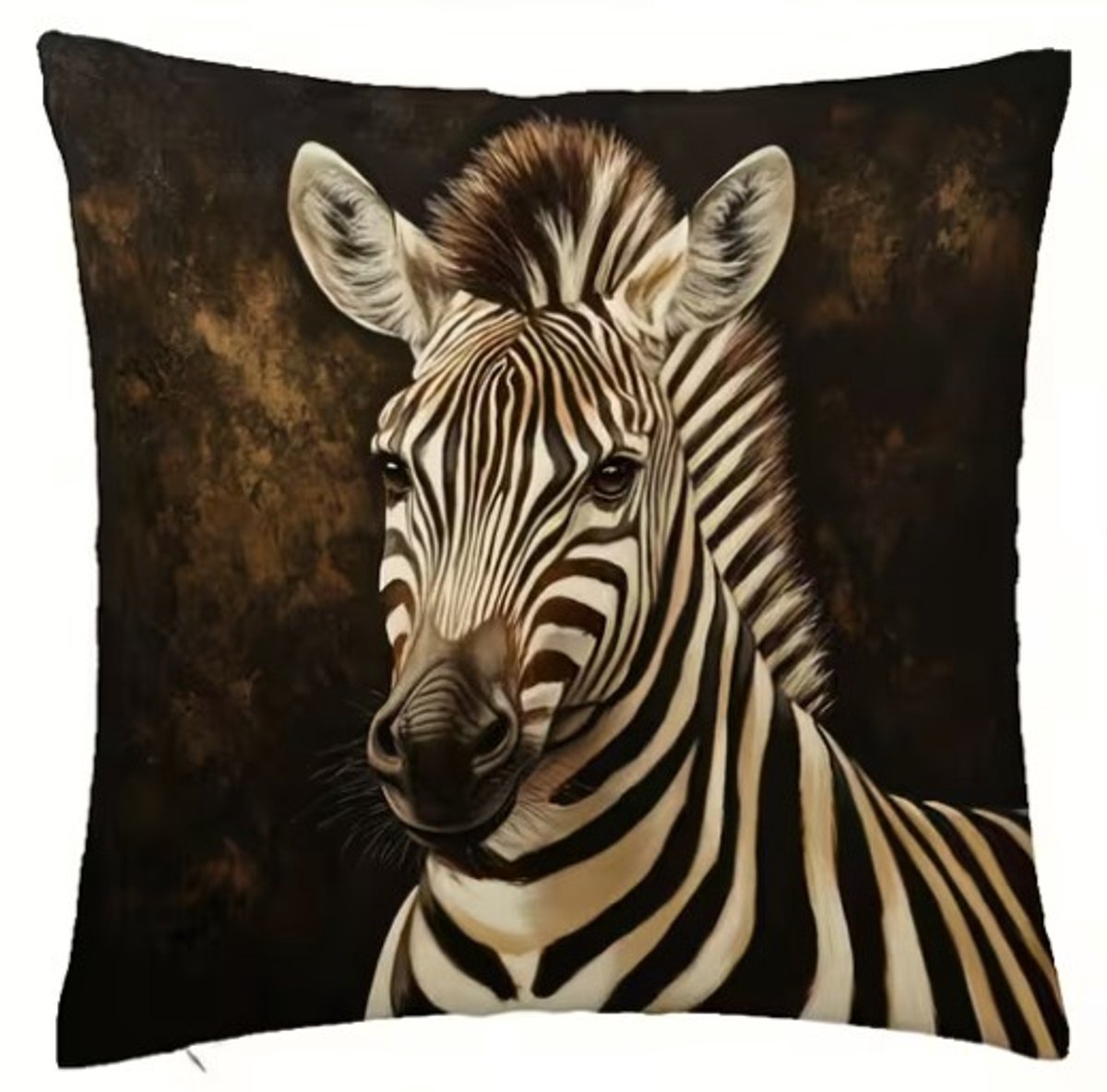 Kussenhoes 1 stuk - 45x45 cm - dubbelzijdig bedrukt - Zebra