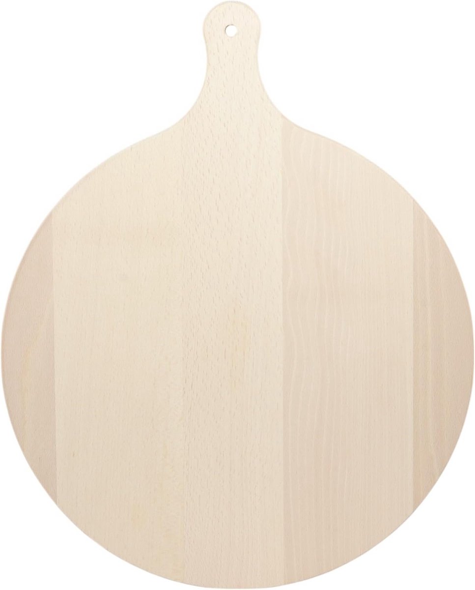 Ronde Houten Serveerplank met Handvat van Beukenhout 40 cm