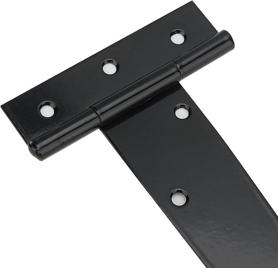 4-Pack 8 Inch T-Strap Scharnieren - Zwart Smeedijzeren Hardware voor Hout Schuur, Hek en Swing Yard Deur