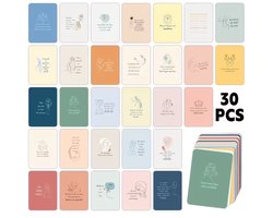 FA-VE Motivatiekaartjes – 30 stuks – Inspirerende Tekstkaartjes – Positieve Quotes – Cadeaukaartjes – 8.9 x 6.4 cm – Blanco Achterkant