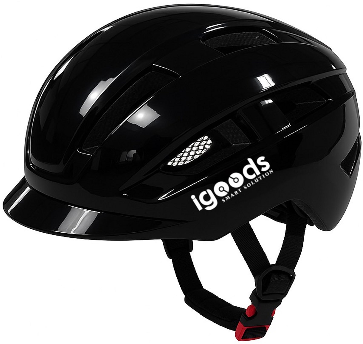 Igoods Fietshelm - Snorfietshelm - Helm - E-bike Helm - Helm voor Volwassenen - Verstelbaar - Zwart