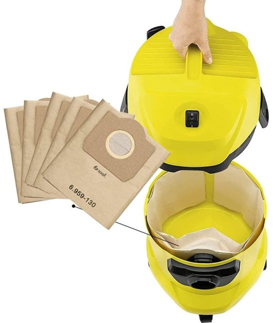 Sacs Sacs d'aspirateur - Convient pour Kärcher - 6.959-130.0 - 5 Pièces