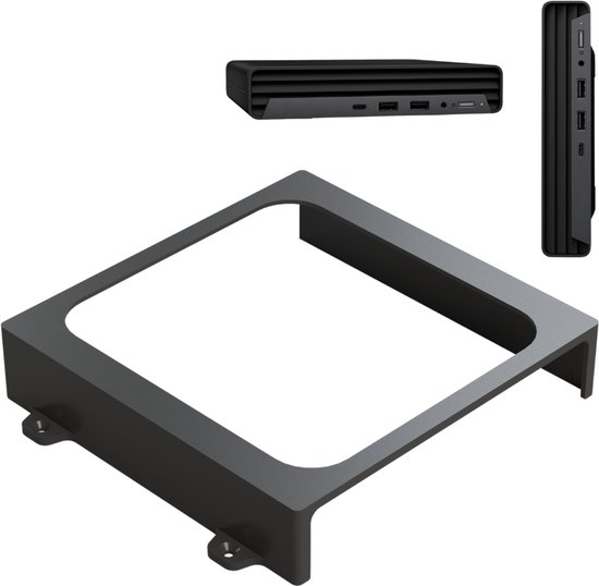 Verstelbare pc-houder voor onder het bureau - Zwart - Werkt met de meeste hosts