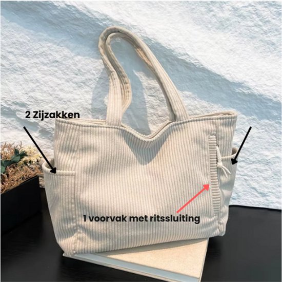 Sac à bandoulière Corduroy Vert Olive – Modèle Compact – Plusieurs Compartiments – pour femmes – ya'ab
