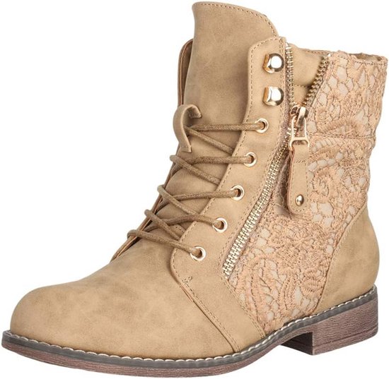 Elara Cowboy-/Bikerlaarsjes - braun/beige Elara Cowboy-/Bikerlaarsjes - braun/beige