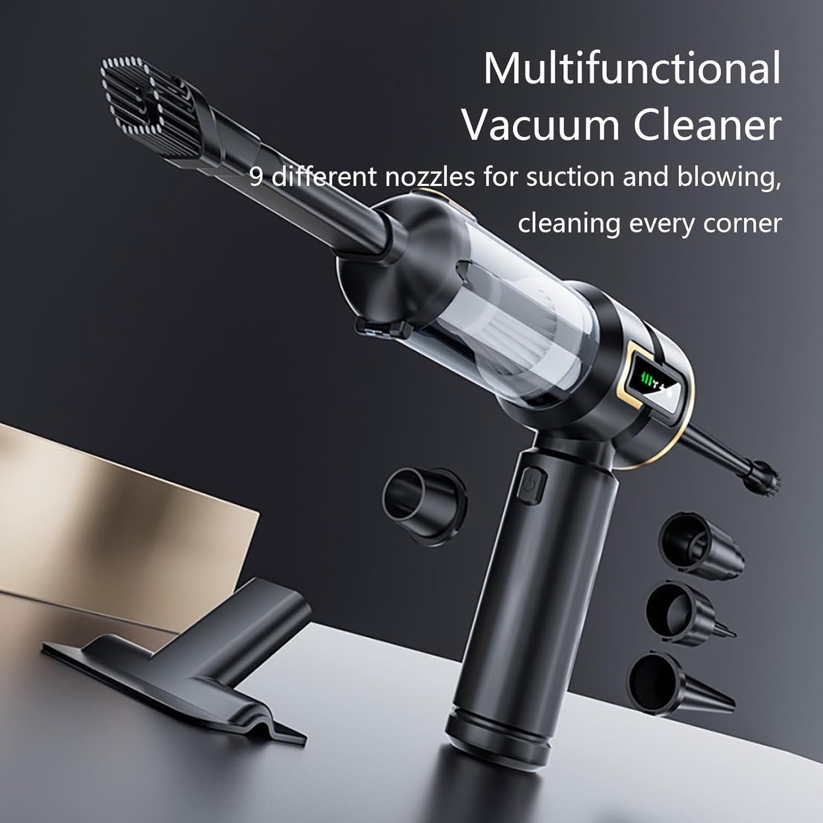 Draadloze handstofzuiger met krachtige zuigkracht van 16 - afbeelding 2