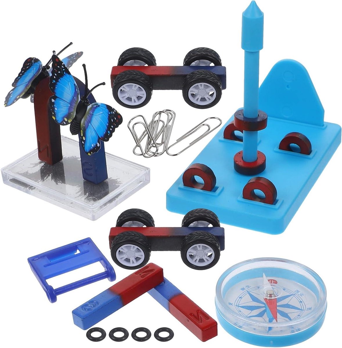 Ronte - Natuurkunde Experiment Magneten Kit voor Onderwijs - Magnetisme Set voor Junior Labs.