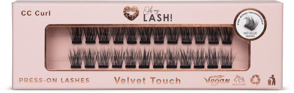 Oh My Lash - Velvet Touch - 14mm - Press On Lashes - Pre Glued - DIY Wimperextensions - Enkele maat
