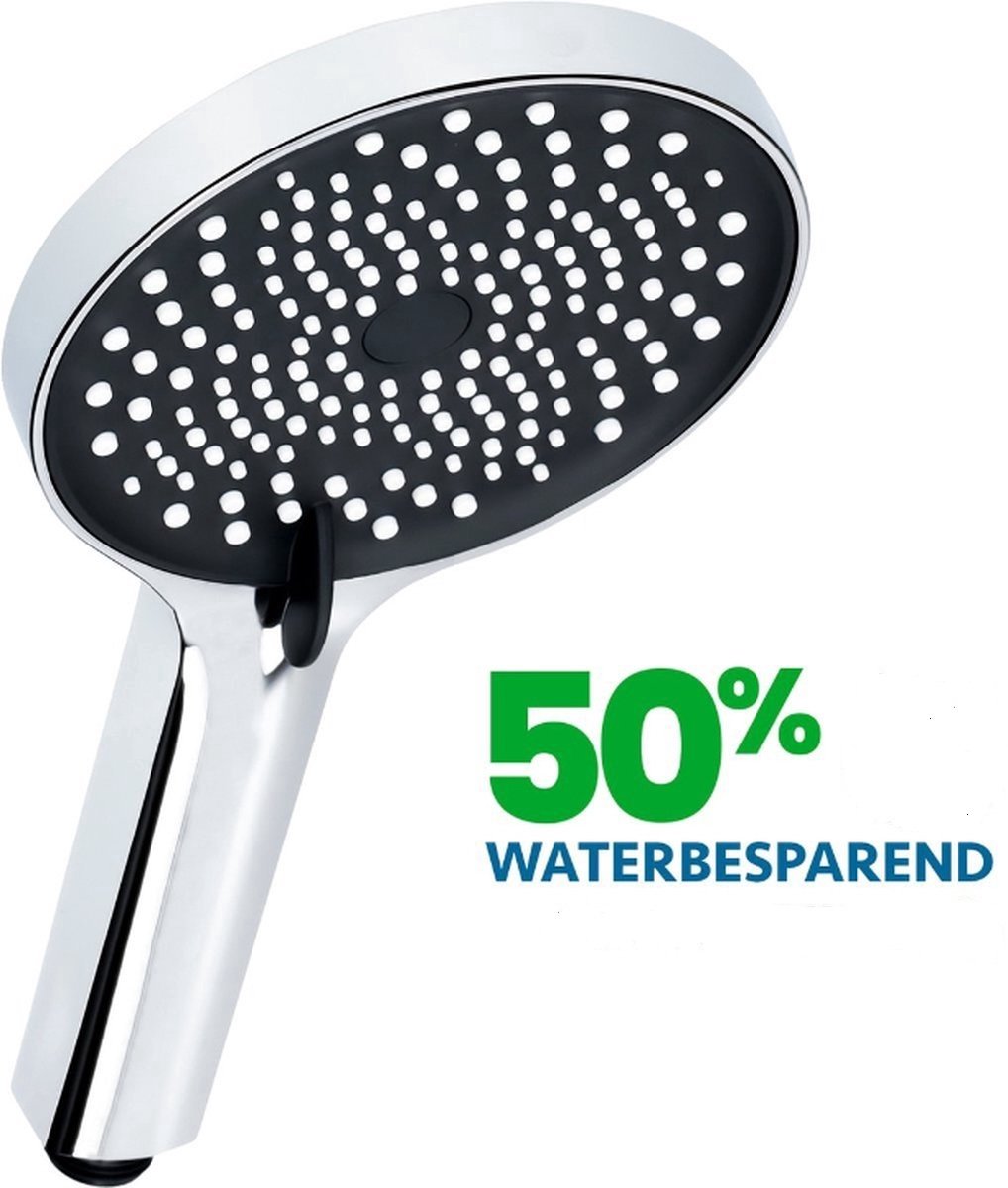 Waterbesparende Douchekop - Goed voor haar en huid! - Regendouche - 3 Sproeistanden - Hoge