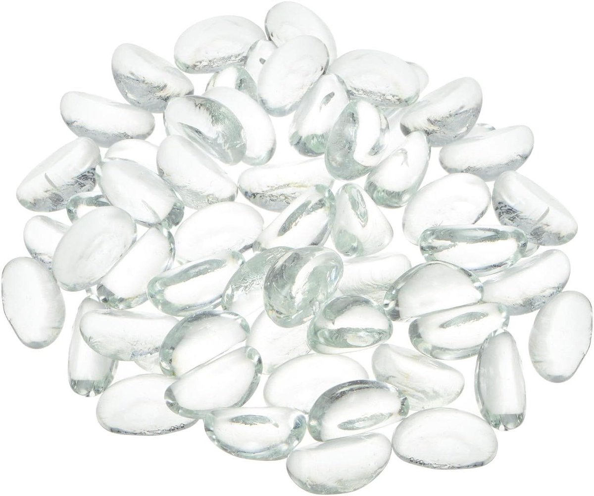 Ronte - Glazen kralen voor open haarden en aquaria - Reflecterende stenen - Transparant - 1000 g.