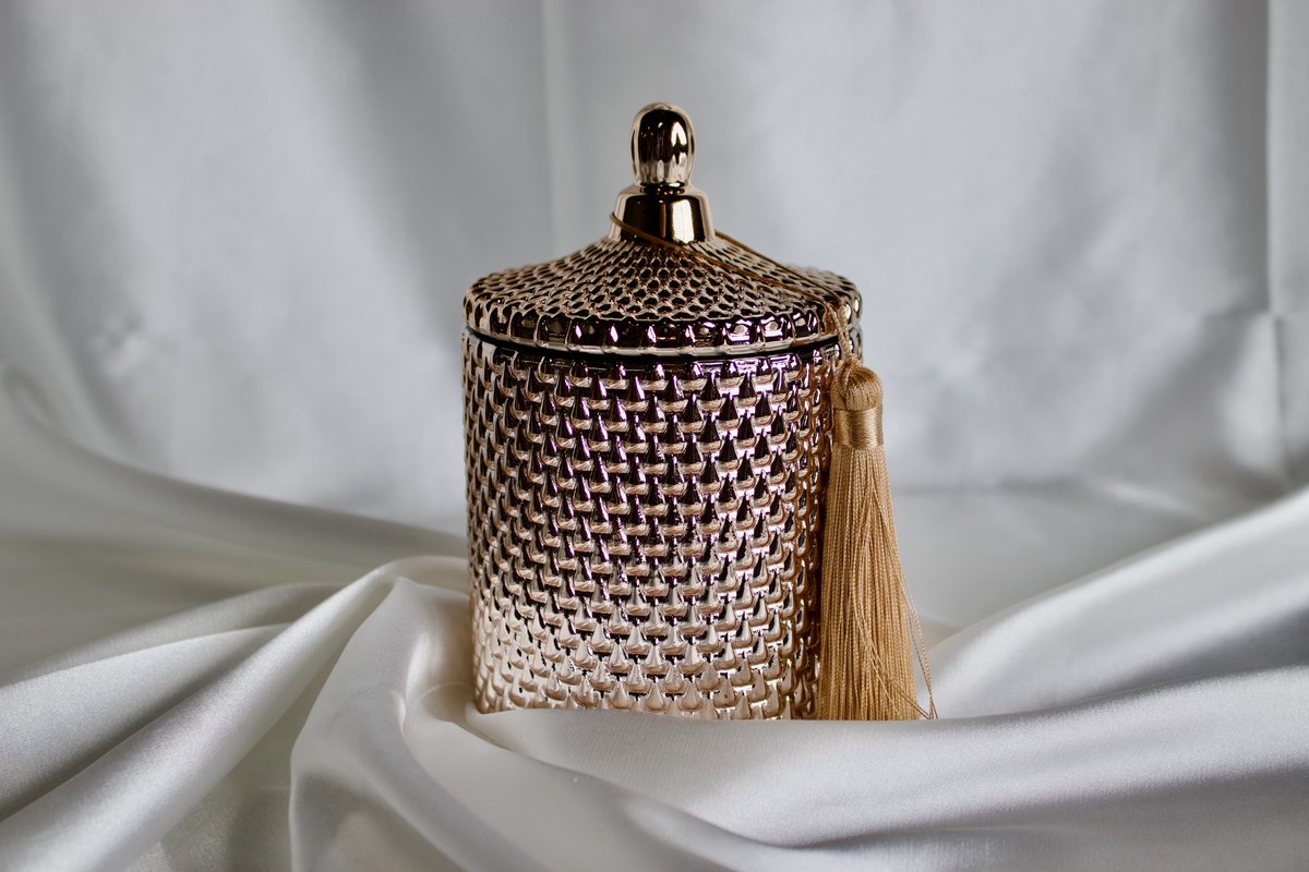 ELEVENSY Luxe Geurkaars 220g - Rose Gold - Velvet Lavander - 45 Branduren – Sojawas