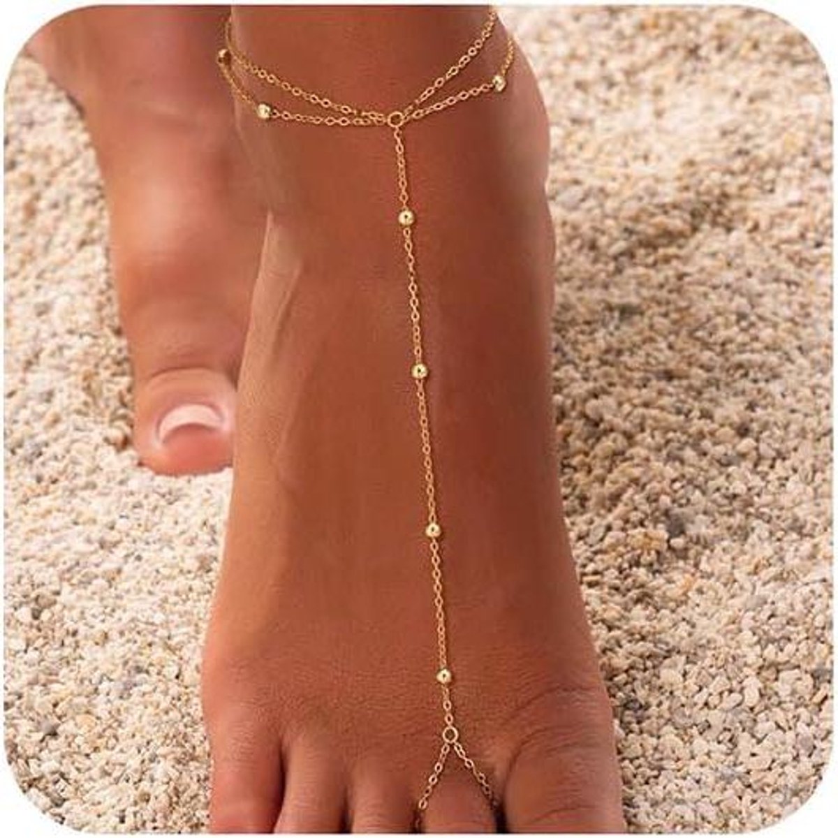 Ronte - Enkelbandje van 14K Verguld met Parels en Zirkonia - Verstelbaar - Waterbestendig - Leuk Cadeau - Dames Sieraden - Chic en Stijlvol