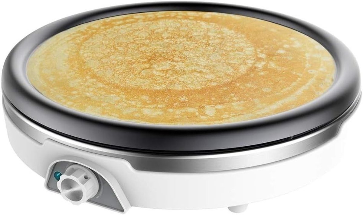 SNJY® Pannenkoekenpan - Pannenkoekenmaker - Crepe Maker XL - 38 cm - 1350 W - Wit