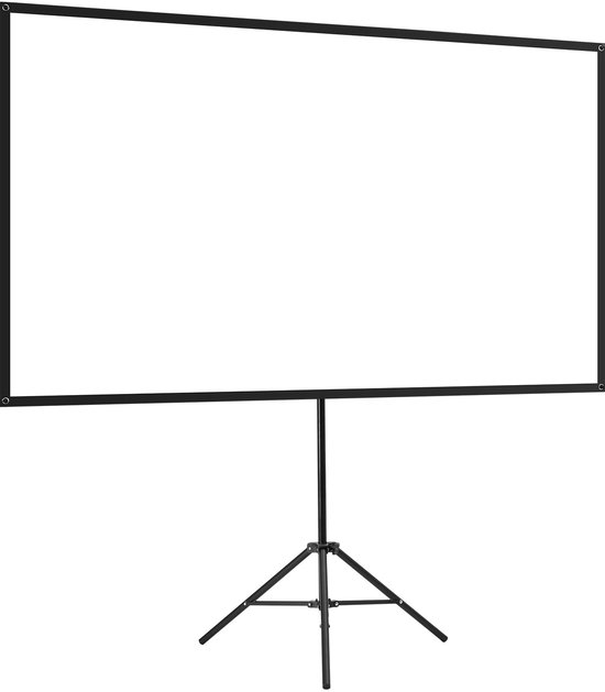 PropVue 60 Inch Projectiescherm Met Statief - 16:9, HD, Kreukvrij, Draagbaar, Geschikt Voor Binnen En Buiten, Voor Films En Presentaties