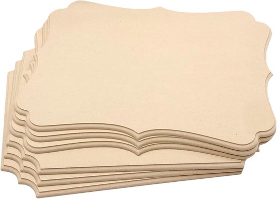 COOZEE Onbewerkte Berkenhouten Canvas Panelen Set 4 Stuks 28x35,6 Cm