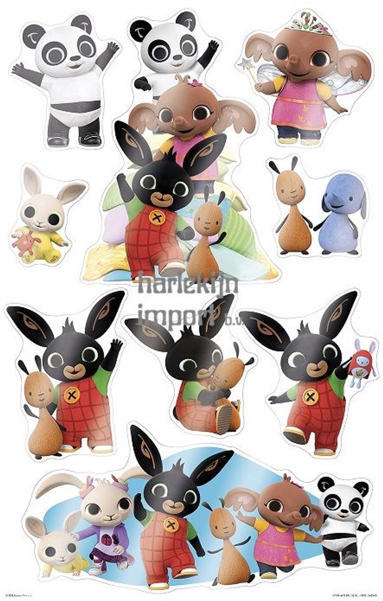 Bambolino Toys Bing raamstickers maxi. 3+. 58x33x0.2 cm