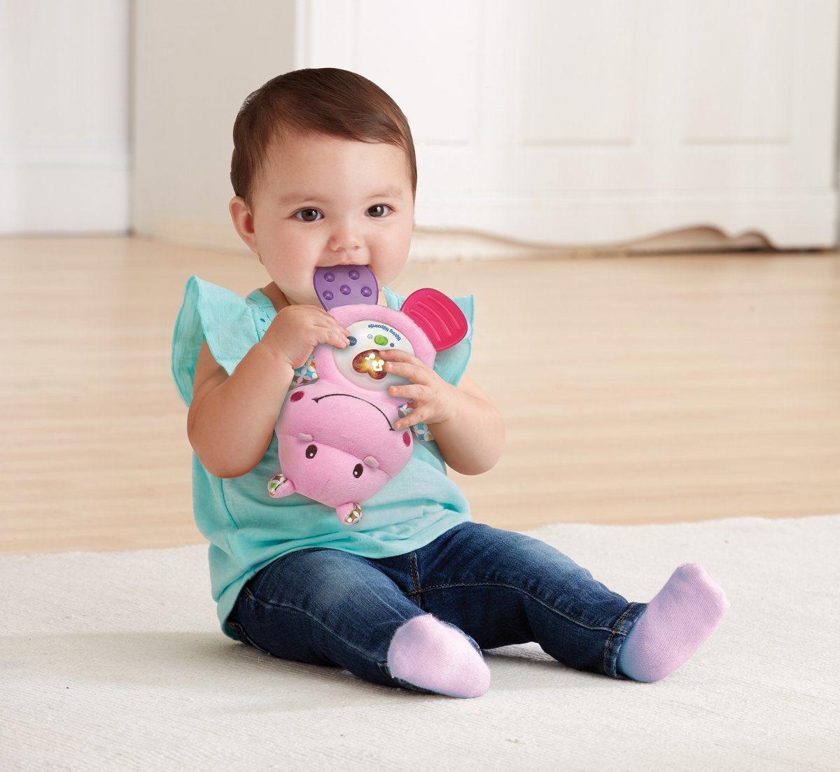 VTech Baby Bijtring Nijlpaardje - Educatief Baby Speelgoed - Geluiden, Vrolijke Zinnetjes, Melodietjes & Liedjes - 0 tot 24 Maanden — afbeelding 4