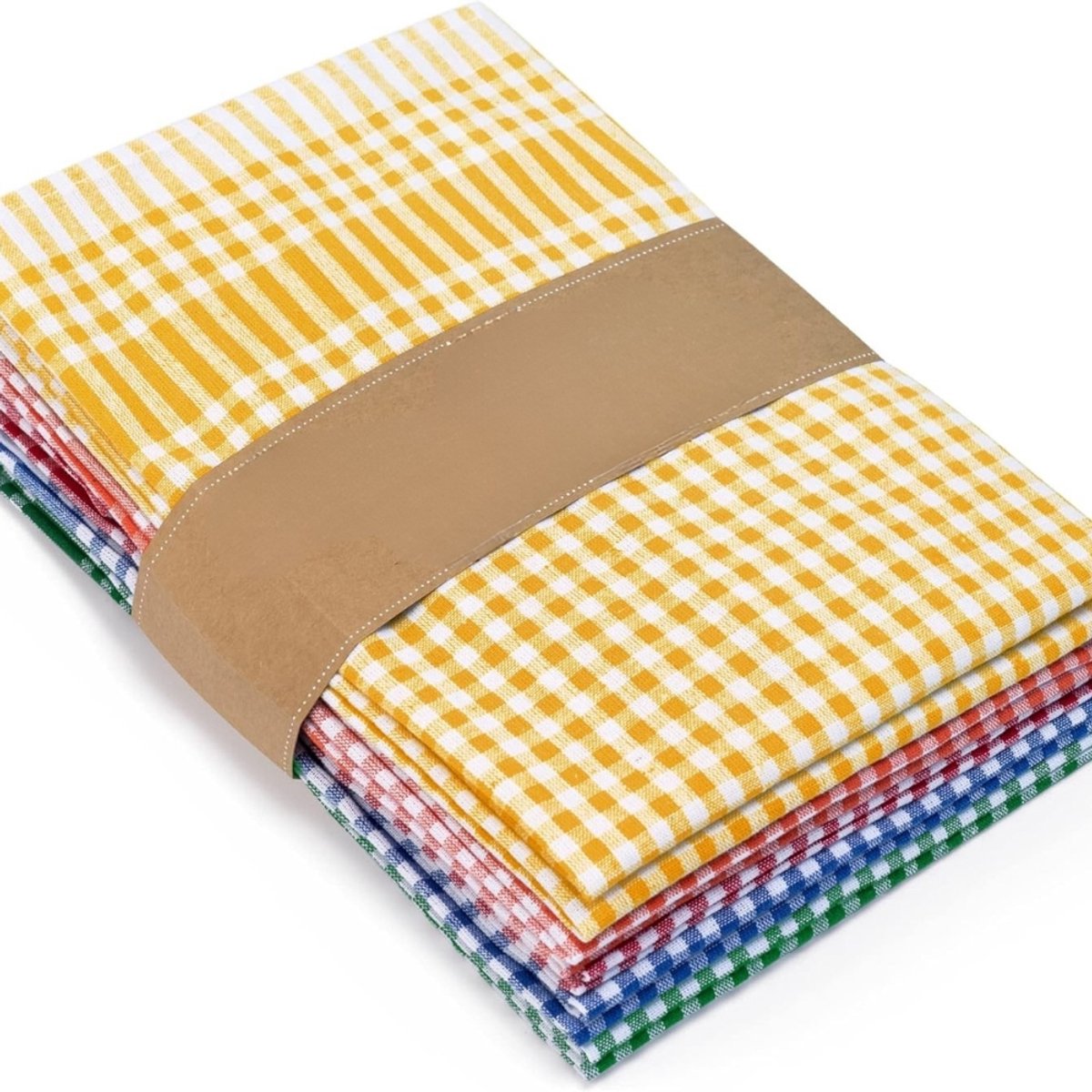 Famanu - Set van 5 katoenen theedoeken 47x67 cm, kleurrijk, extra absorberend