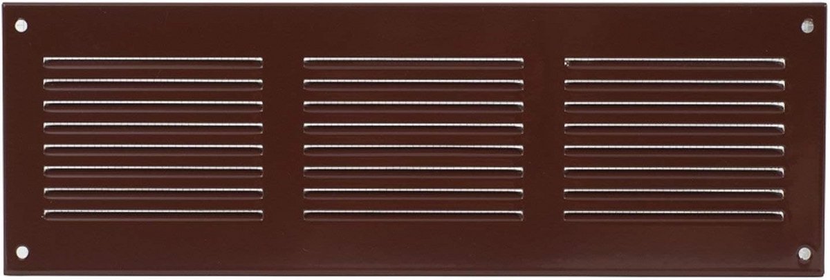 Ventilatierooster Wandrooster met Insectenbescherming 300 x 200 mm - Bruin