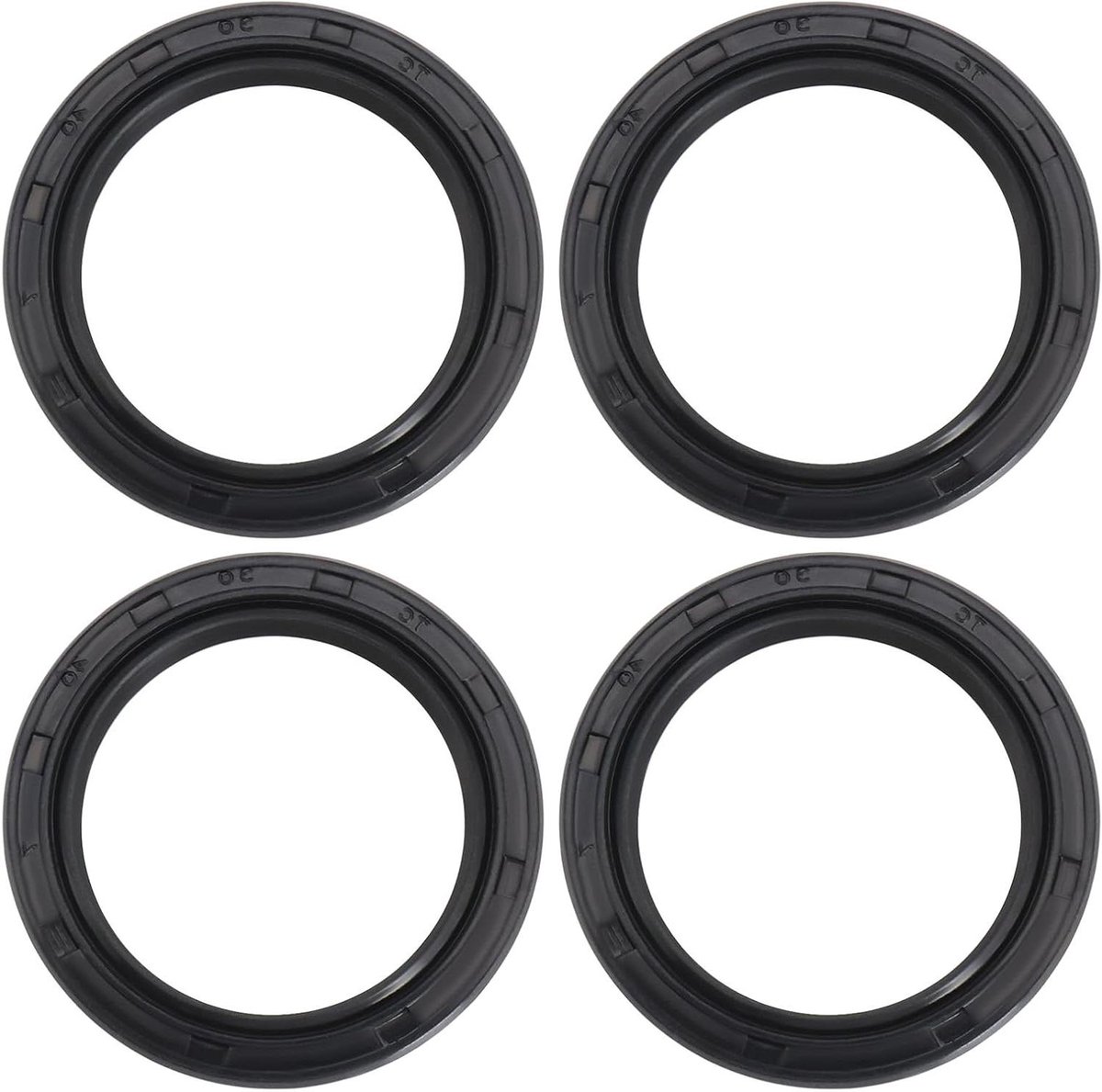Ronte - Olie As Seals Nitril Rubber voor Snelheid Reducer Kraan Lager Doos - Set van 4 - Geschikt voor Verwarming Oven Blower Sinteren Plant Crusher - Afmetingen: 40x30x7mm