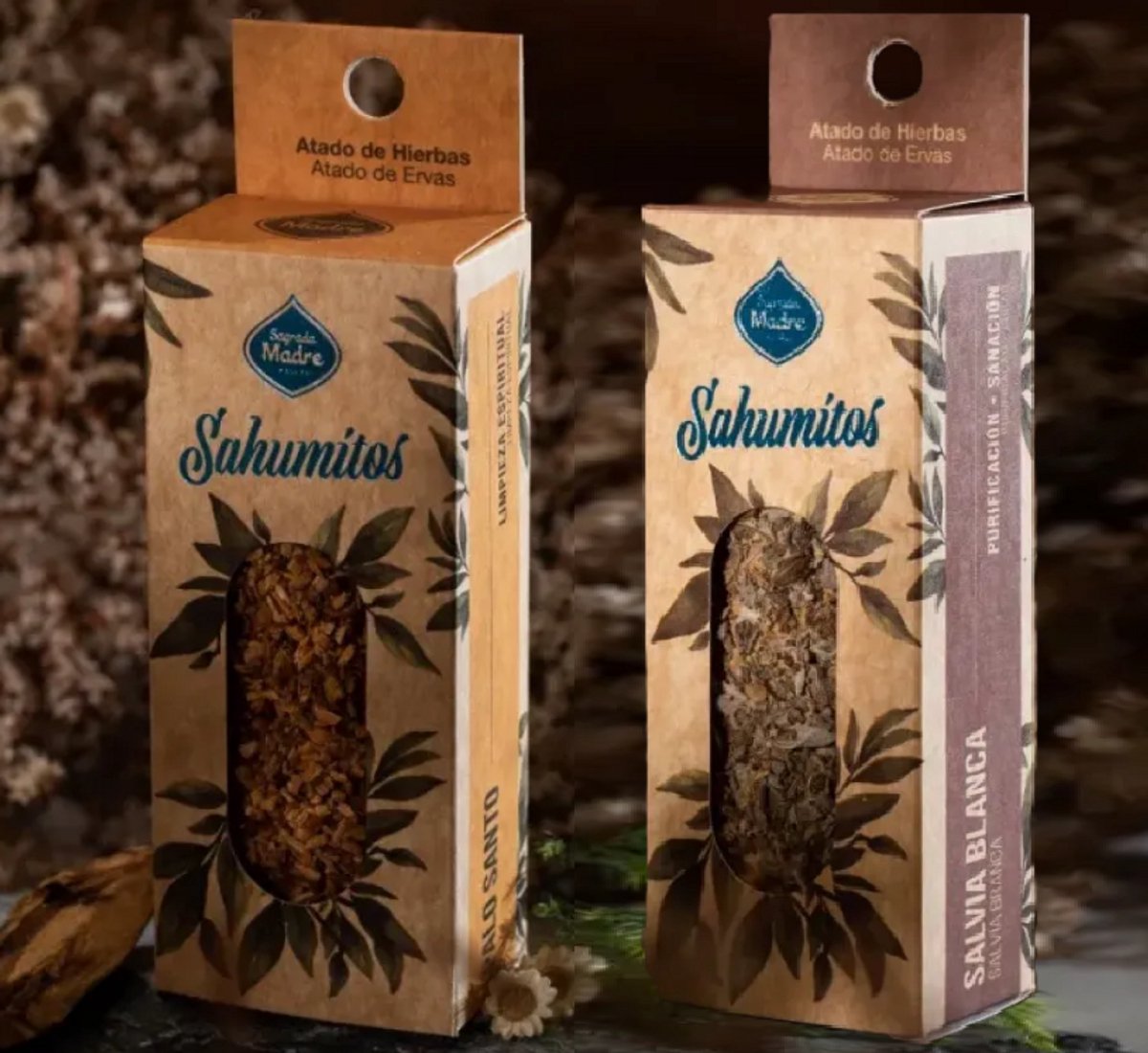 Sagrada Madres Sahumitos Smudge Witte Salie en Palo Santo - 2 stuks Sagrada Madre Smudge Sticks
