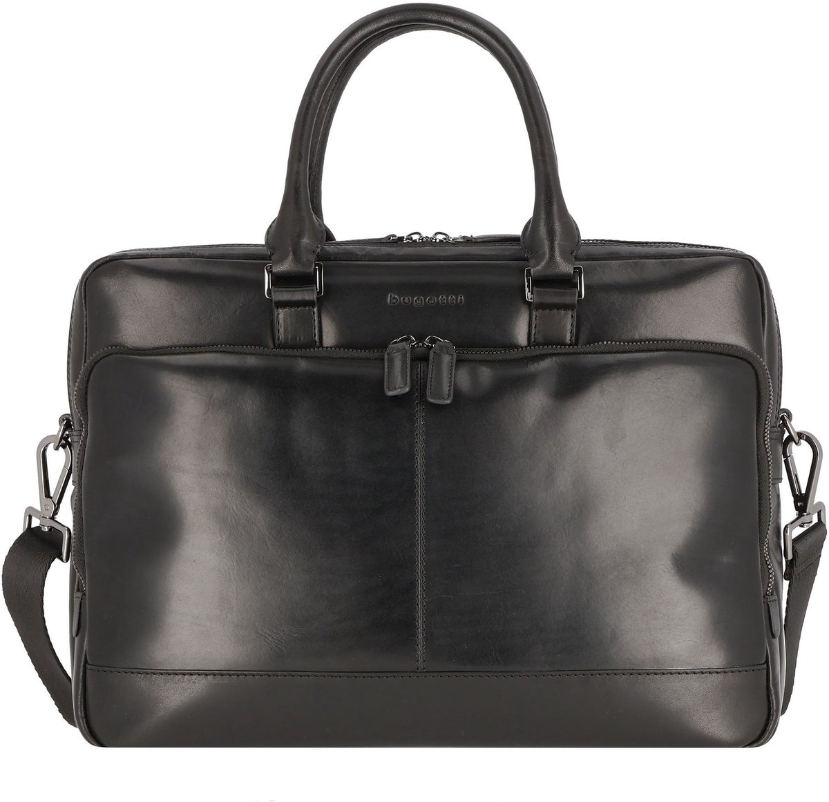 bugatti Business tas Schoudertas met laptopvak Romano Briefcase Black Zwart