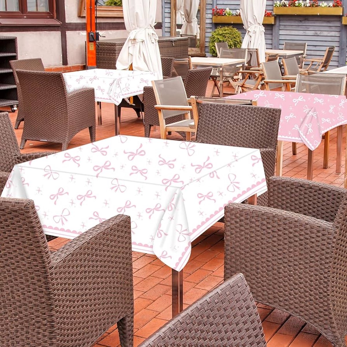 4 Pak Roze Buffalo Plaid tafelkleed roze en wit geruite tafelkleden klassieke roze rechthoek tafelkleed feestversiering voor picknick barbecue vakantie en verjaardag Party Supply 51 x 86 Inch