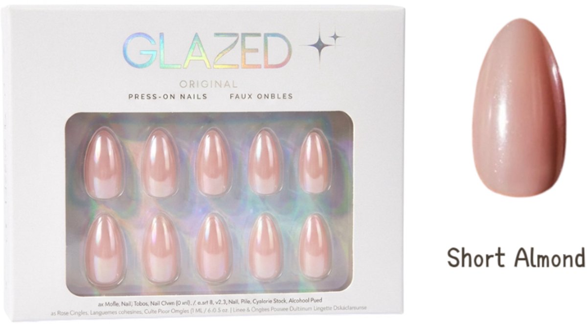 Glazed original - Press On Nails - Plak Nagels - Natural Glazed - Glazed Donut - 30 Nagels