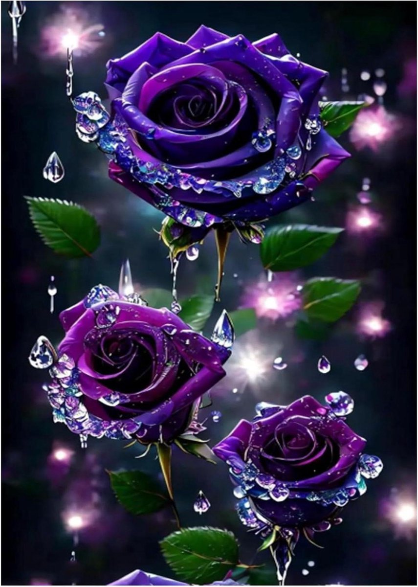 Ronte - Rozen Diamond Painting 5D - Wanddecoratie voor Woonkamer en Slaapkamer - 30 x 40 cm