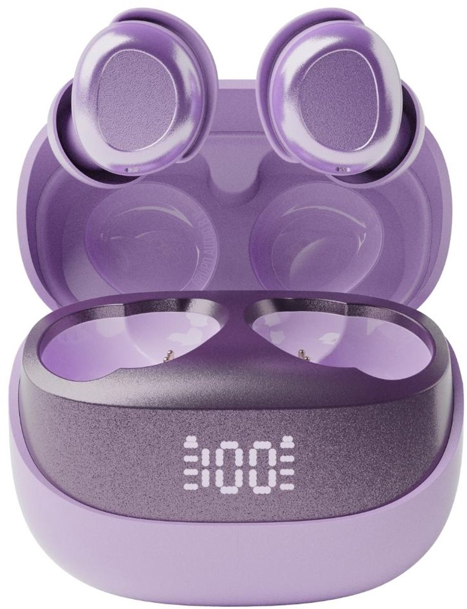 Bol.com pocobob® Z draadloze oortjes - Purple Amatista - bluetooth oordopjes - kleine oordopjes - in ear oortjes - met microfoon... aanbieding