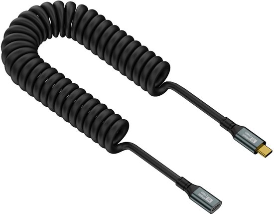 USB-C verlengkabel 1,8 meter 20 Gbps 100 Watt 4K 8K USB C naar USB C verlengsnoer geschikt voor snelladen en opladen van laptop tablet mobiele telefoon hardeschijf dockingstation harde schijf behuizing oordopjes VR headset auto lader en meer
