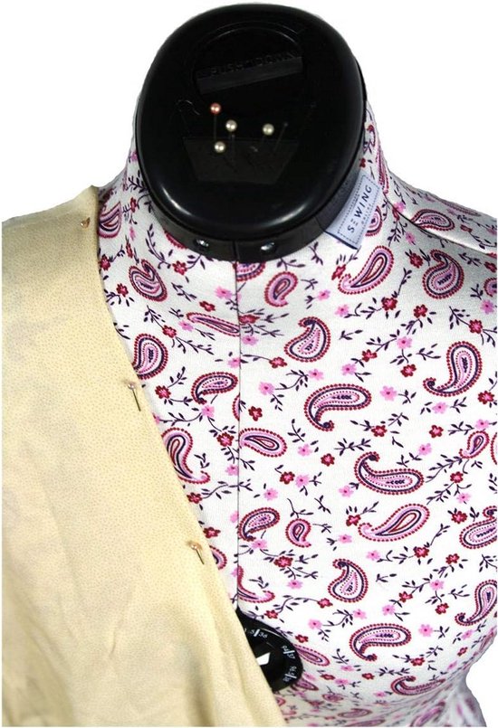 Verstelbare dressmakerspaspop met he mm arker, Florentine paisleystof, kledingmaat 16-20, middellang, 8-delig met vierpotenstandaard voor het vastspelden en passen van kleding — afbeelding 2