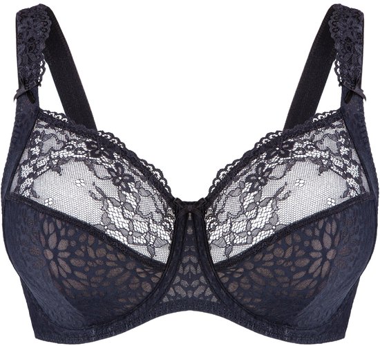 LingaDore - BH -gorge couvrant Daily Zwart/nude - taille 90F - Zwart/Beige