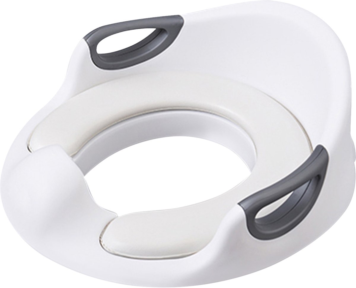 Kindertoiletbril - met zacht kussen en spatbescherming - unisex - geschikt voor kinderen van 1-7 jaar - 33,5*33,5*15 cm -Wit