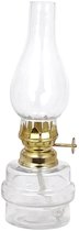 Strömshaga glazen olielamp messing brander 19cm x Ø7cm