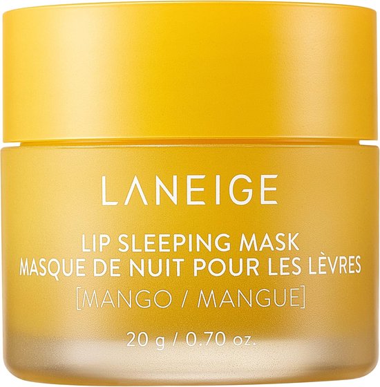 Gele pot met LANEIGE LIP SLEEPING MASK [MANGO / MANGUE] 20g.