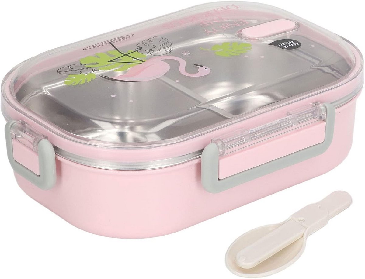 Bento Box 304 Roestvrij Staal Lunchbox Dubbele Bodem Lekvrij
