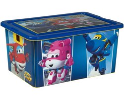 Opbergdoos van Super Wings met Deksel, 51,5 x 36 x 25 cm, 35 Liter, Kunststof