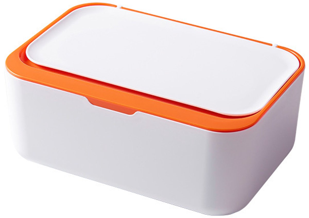 Wet wipes holder, storage box for baby and adult wet wipes, multi-functional dustproof and replaceable wet wipes holder to keep wet wipes clean. Non-slip easy-open wet wipe bag (orange)