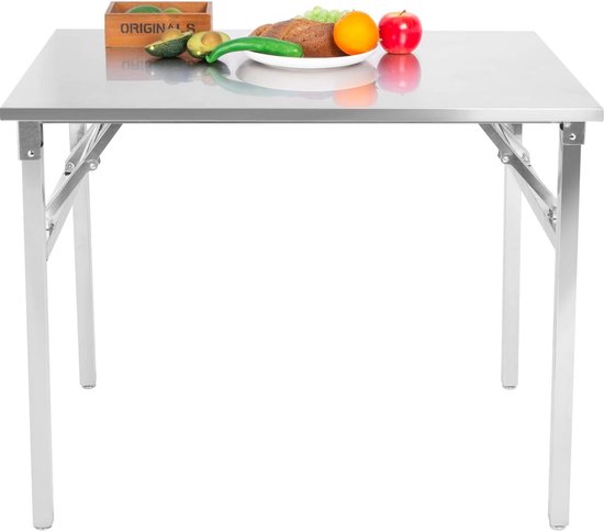 Paktafel Rvs Inklapbare tafel 81x40cm - RVS - camping - picknick | bol